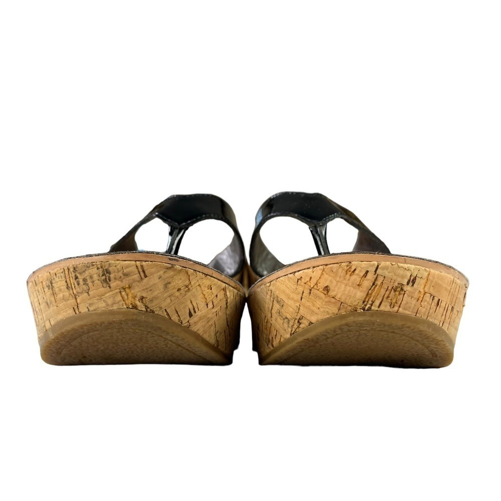 Sam Edelman Sandals Womens Size 10 Romy Black Cork Platform Wedge - Picture 7 of 10